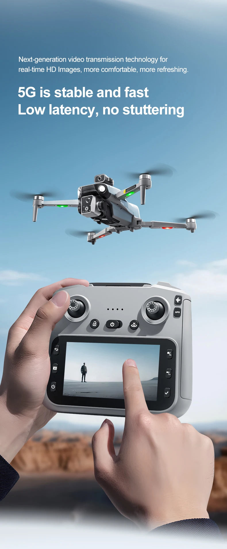 K19 Max Fishing Drone with GPS & 2K Camera
