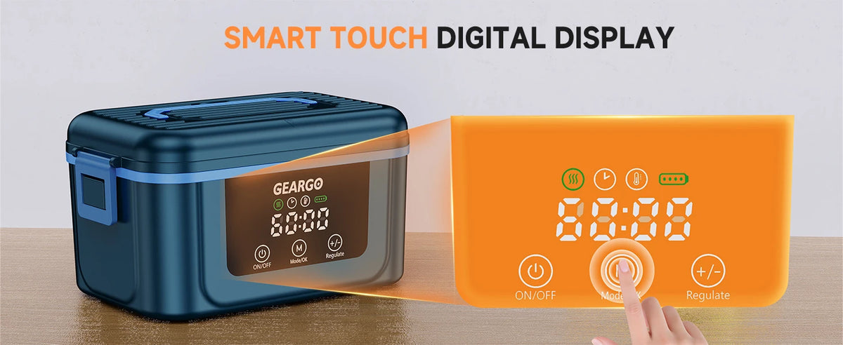 1.4L Cordless Electric Lunch Box – Rechargeable Food Warmer