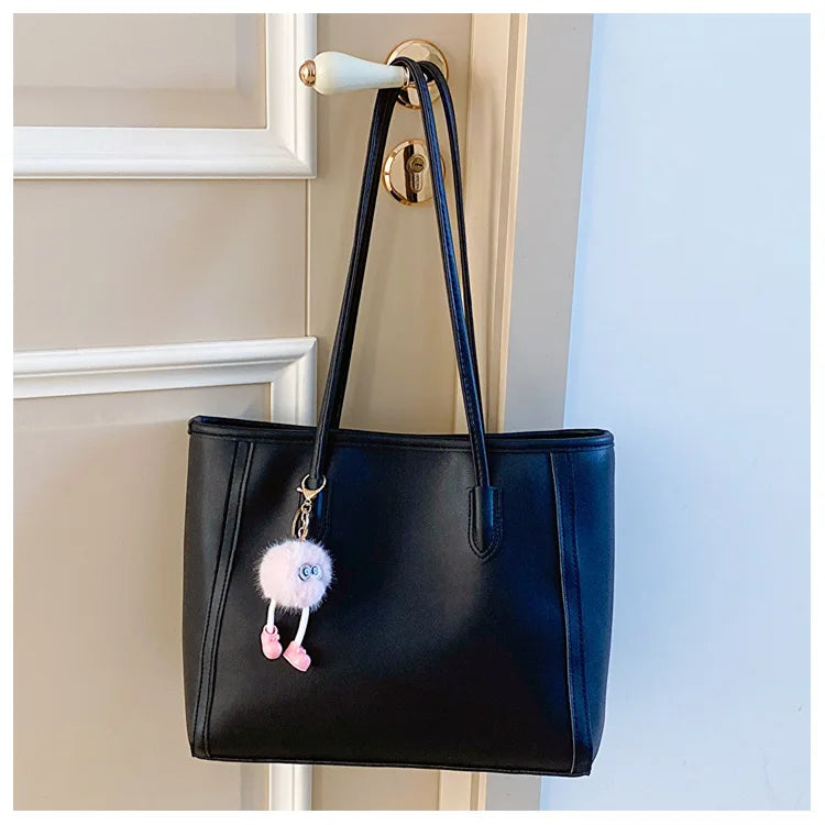FXZLLQ Korean Style PU Leather Underarm Tote Shoulder Bag – Versatile Casual Handbag for Women Daily Use