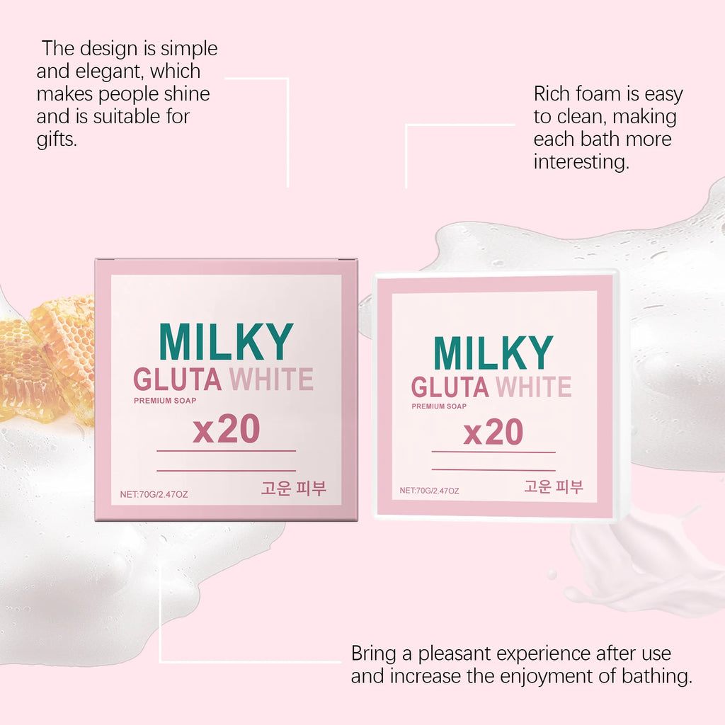 Milk Moisturizing Brightening Soap Bar – Dark Spot Reduction, Oil Control & Bleaching, 70g