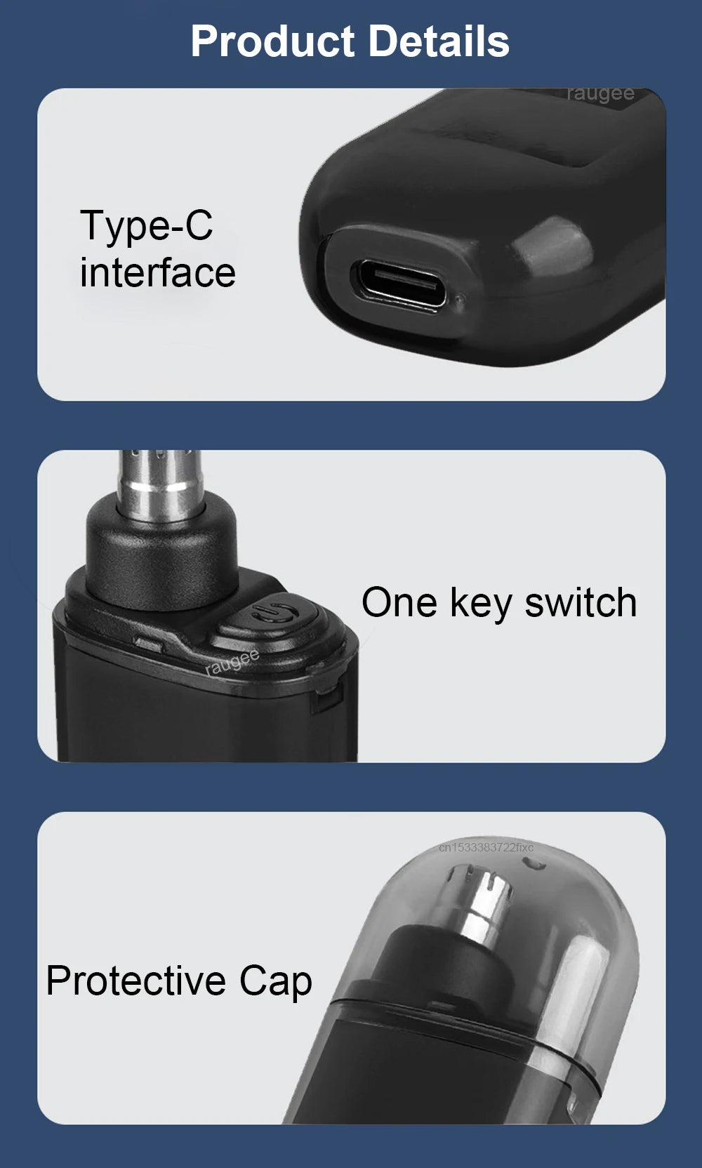 2-in-1 Rechargeable Waterproof Nose & Ear Hair Trimmer