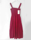 Polka Dot Square Neck Chiffon Maxi Dress — Sleeveless Elegant Long Dress