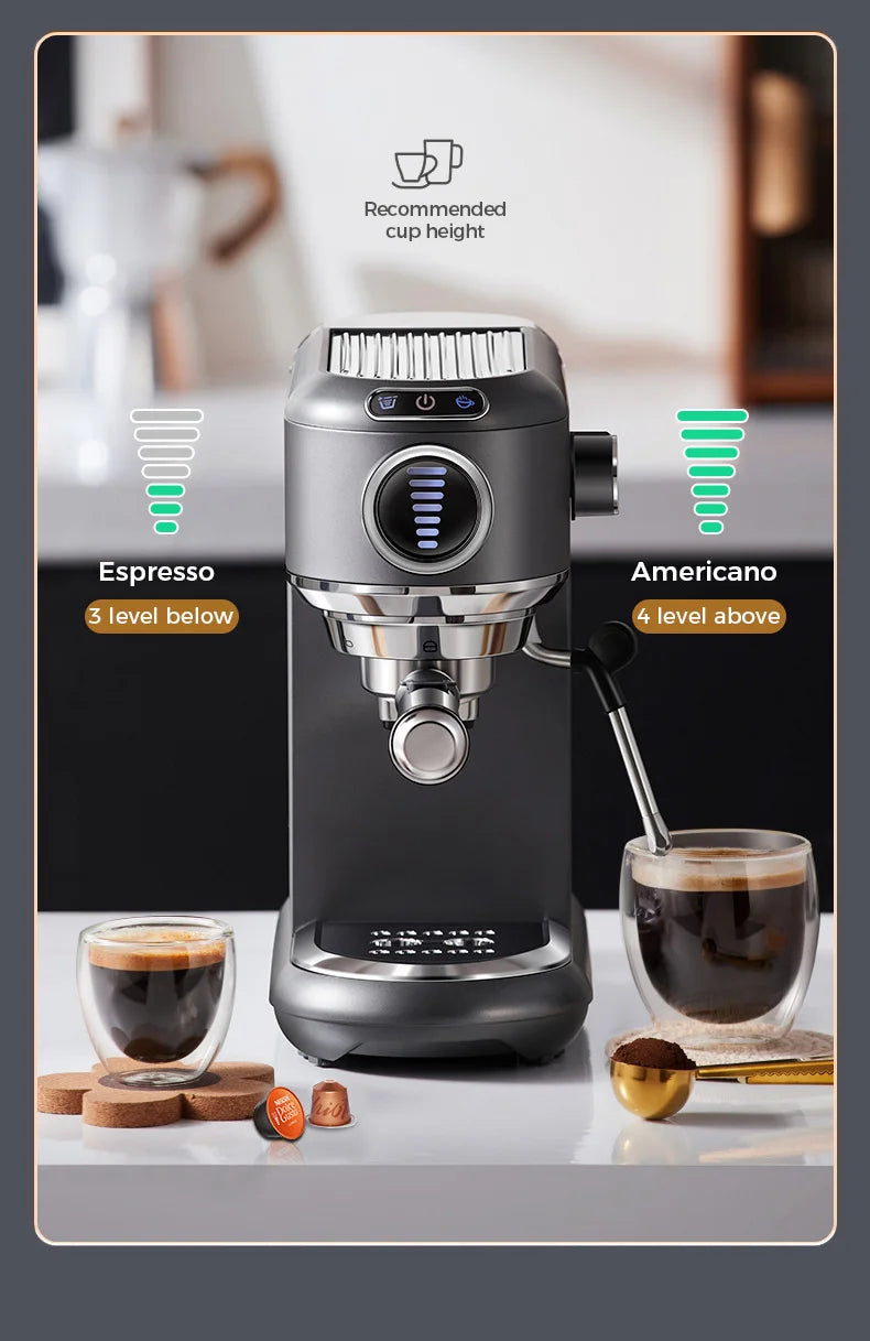 Cafelffe 4-in-1 Coffee Maker – 19 Bar Espresso Machine, Dolce Gusto & Nespresso Capsule, ESE Pod & Ground Coffee
