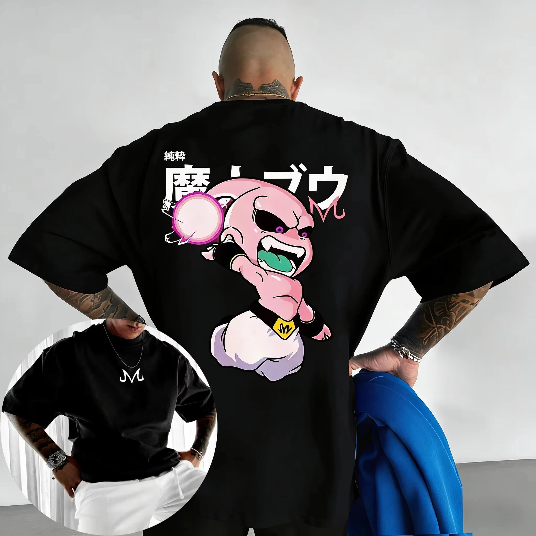 Dragon Ball Anime Cotton T-Shirt — Majin Buu Hip Hop Street Style Tee