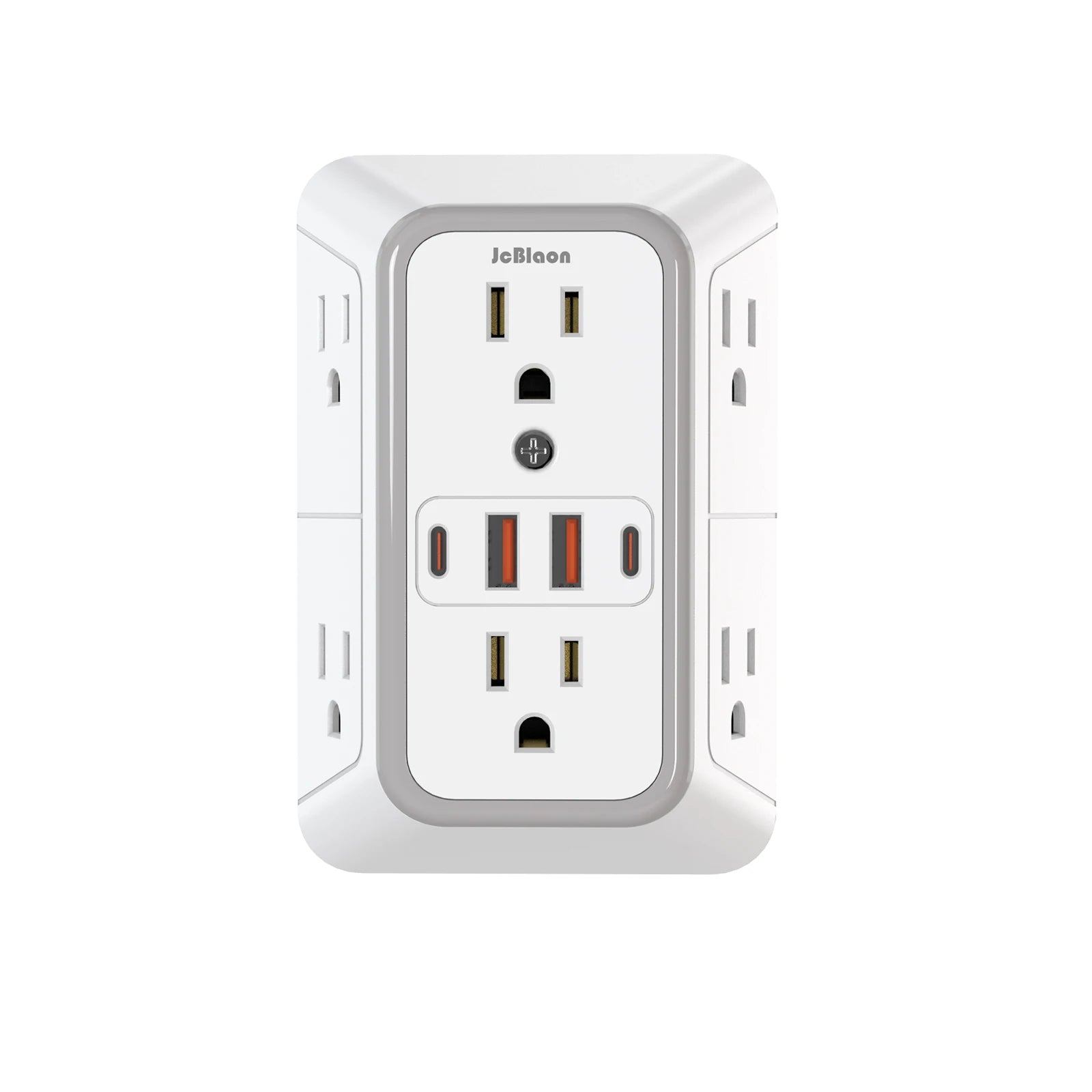 Multi-Socket Wall Outlet Extender — Surge Protected Power Strip with USB Ports