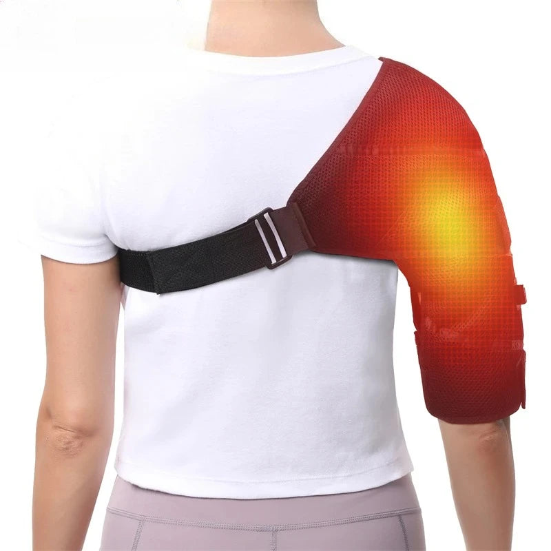 Electric Heated Shoulder Massage Pad – Vibration Wrap with 3 Modes for Fatigue & Joint Relief