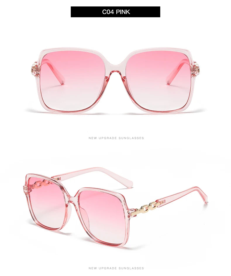 Women's Fashion Square Cycling Sunglasses | Big Frame Colorful Gradient Outdoor Shades