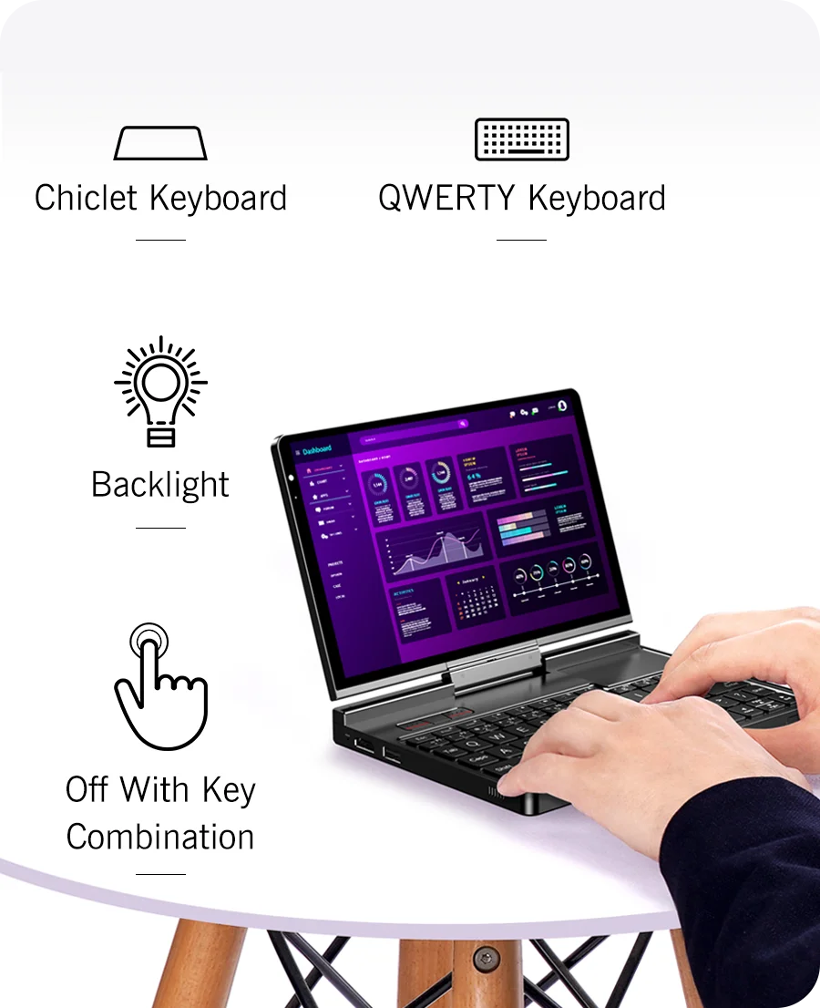 GPD Pocket 4 8.8" Mini Laptop – AMD Ryzen AI 9 HX 370, Up to 64GB LPDDR5X, 2TB NVMe, 144Hz Touch, Windows 11