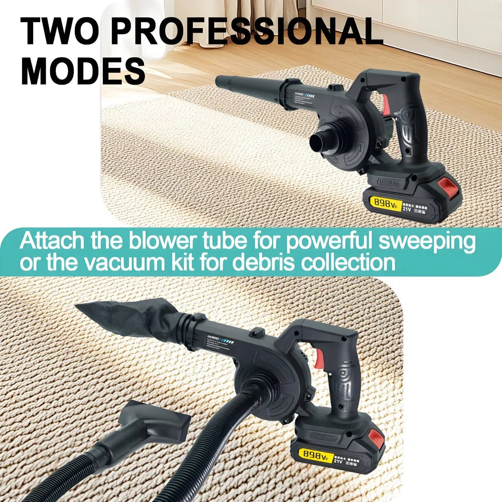 Cordless 2-in-1 Air Blower & Vacuum Cleaner – Leaf & Dust Collector, Makita 18V/21V Compatible