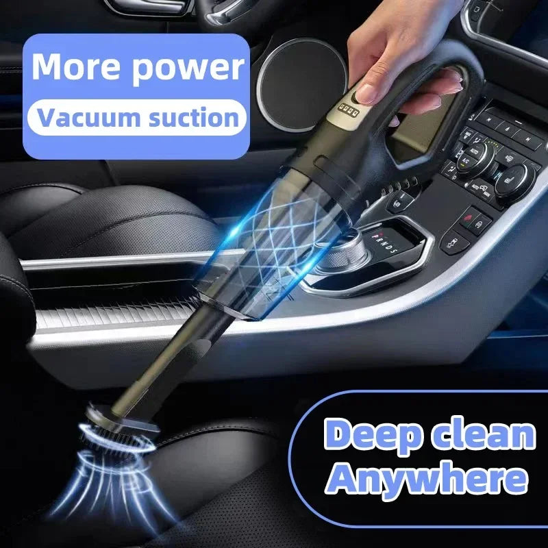 Cordless Handheld Car Vacuum — 6000Pa Wet & Dry Portable Vacuum with HEPA Filter