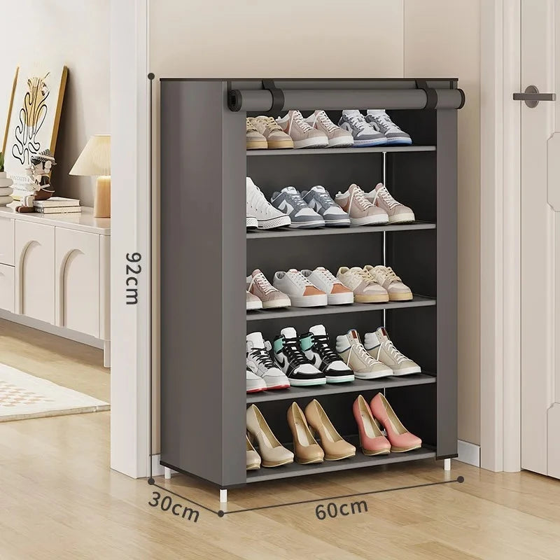 Multi-Layer Dustproof Shoe Rack Cabinet — Entryway Storage