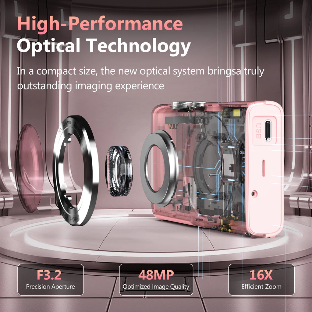 4K Digital Autofocus Vlogging Camera — 48MP with 2.8" Screen for Kids & Adults