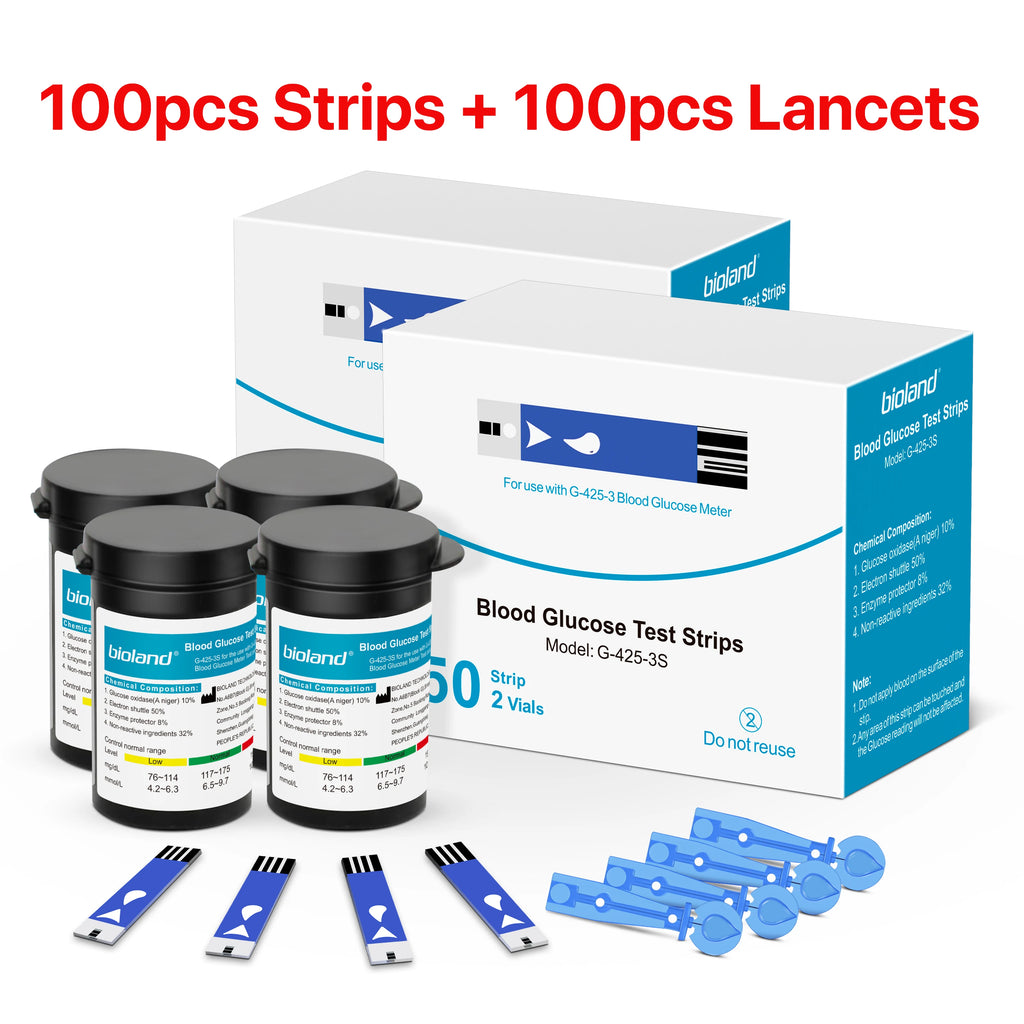 Linksun Blood Glucose Test Strips & Lancets – Compatible with G-425-2, G-427B & G-425-3 Glucometers (50/100/200/300/500 pcs)
