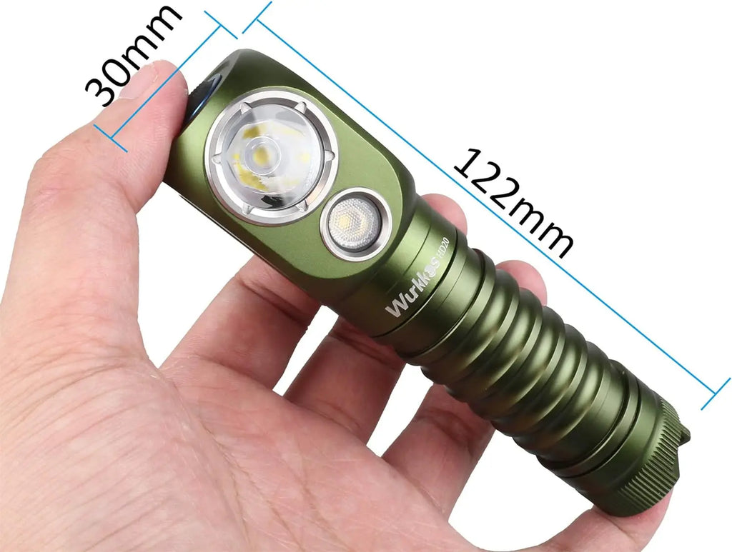 Wurkkos HD20 Rechargeable Headlamp 2000LM – IP68 Magnetic Spotlight Floodlight EDC Power Bank for Camping