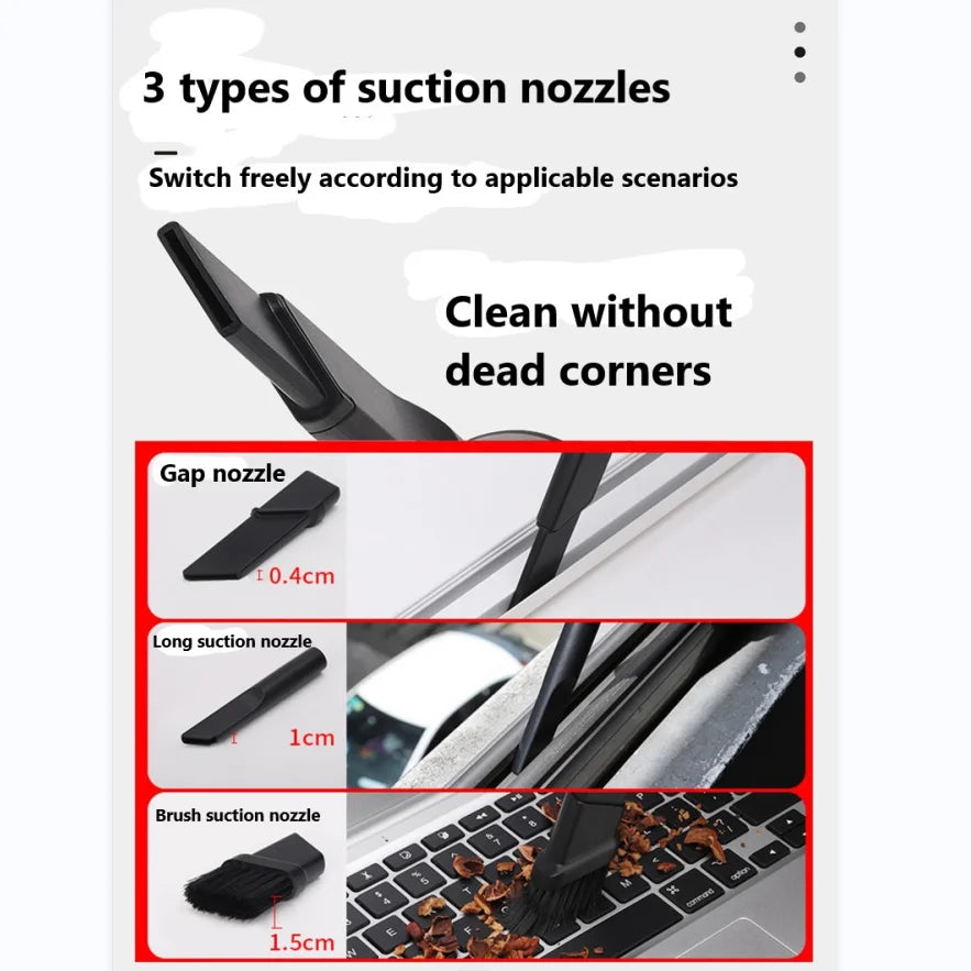 Portable Mini Car Vacuum Cleaner – USB-C Rechargeable