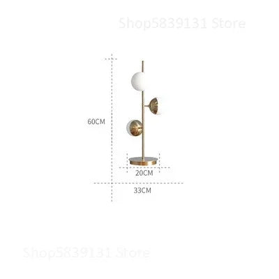 Glass Globe Lamp – Vertical Multi-Light Design
