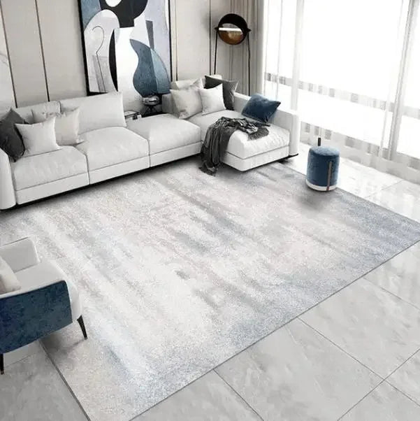 Modern Nordic Soft Lounge Rug – Washable Anti-Slip Large Area Carpet for Living Room & Bedroom, 24 Colors & 10 Sizes