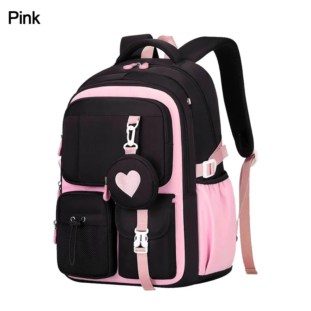 Nylon School Backpack – Multi-Pocket Everyday Bag