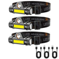 Rechargeable COB LED Magnetic Headlamp — Wide-Beam Work Light with Hands-Free Wear