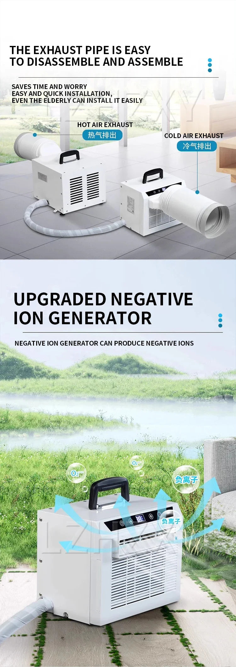 Split Mobile Portable Air Conditioner — Free Installation AC for Car, Home & Camping Tent