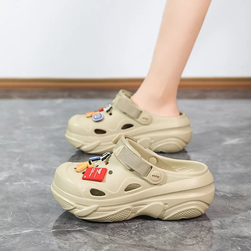 Women's Anti-Slip Platform Slippers – Lightweight Breathable Fishing Sandals
