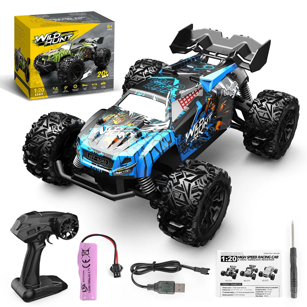 1:20 Scale 4WD RTR RC Monster Truck – High Speed Off-Road Climbing Drift Remote Control for Kids