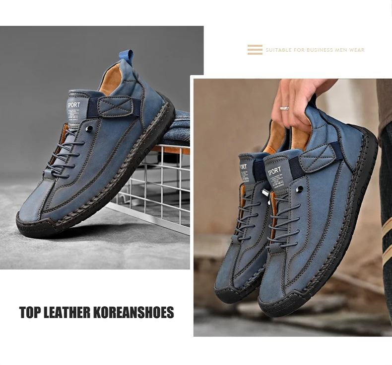 Men's Breathable Lace-Up Casual Shoes
