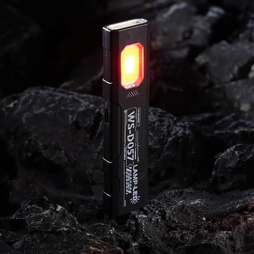EDC Multi-Mode USB-C Rechargeable Flashlight – IPX4 Waterproof Pocket Torch with Red & Blue Strobe