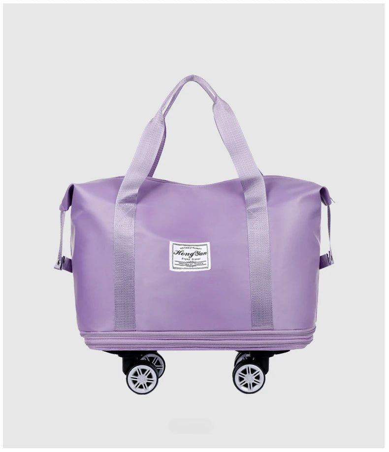 Expandable Fitness Travel Bag – Wet-Dry Storage & Wheels