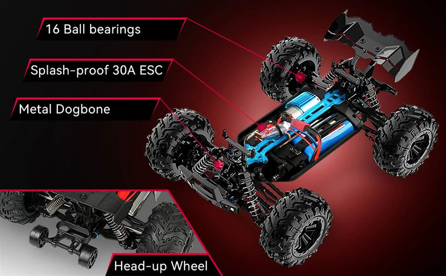 1:16 Scale 4WD High Speed RC Car – 80KM/H Brushless Off-Road Racing Drift Buggy