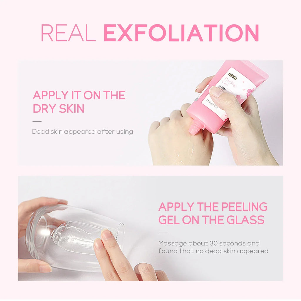 FENYI Cherry Blossom Exfoliating Peeling Gel – Deep Cleansing Facial Scrub & Skin Brightener