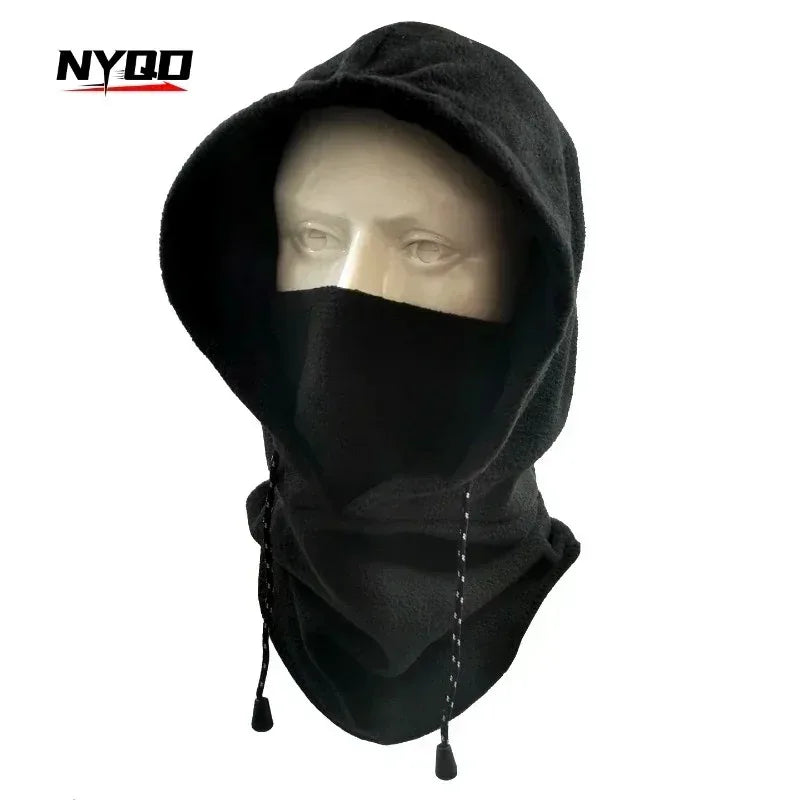 NYQD Fleece Balaclava Face Mask — Neck Warmer Hood for Ski, Sports & Winter Tactical Use