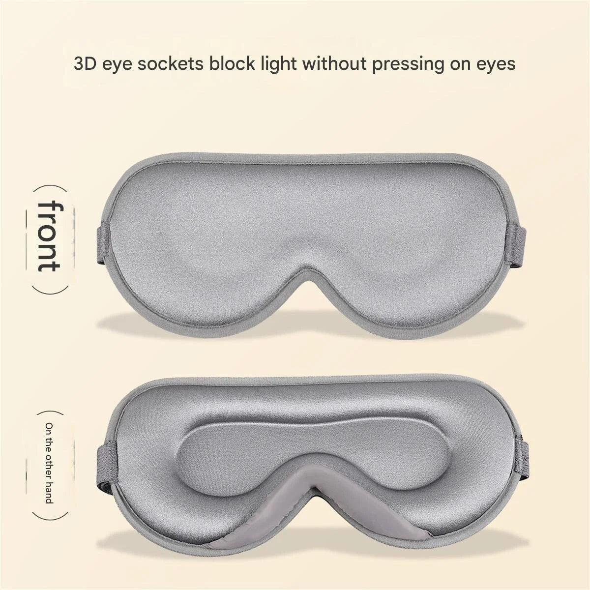 3D Contoured Blackout Sleep Eye Mask — Adjustable