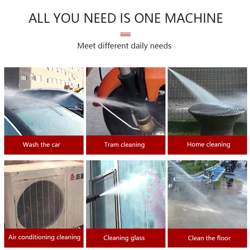 3000W Electric High-Pressure Washer – Foam Cannon, 3 Spray Modes, 7m Hose, US/UK/EU Plug