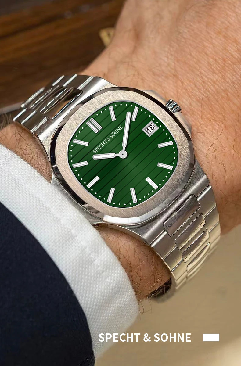 Specht & Söhne Men's 40MM Slim Quartz Watch | Sapphire Crystal 50M Waterproof Classic 5711