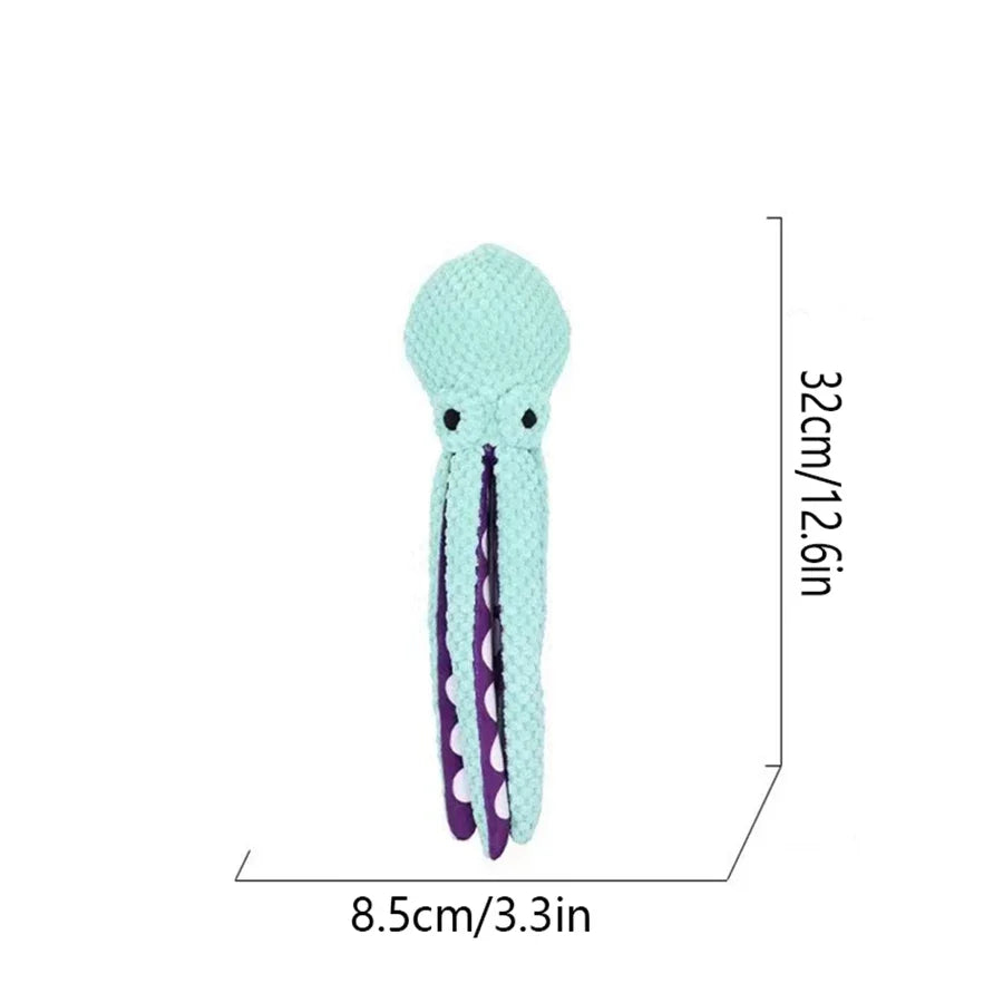 Large Octopus Plush Dog Toy — Boredom Relief Companion