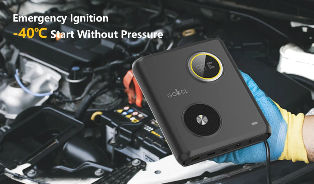 GOKKCL 80Wh Portable Car Jump Starter — Compact Emergency Battery Booster & Power Bank