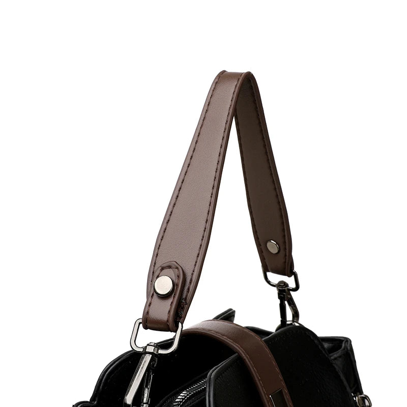 Luxury PU Leather Casual Tote Shoulder Bag – Designer Crossbody Handbag for Women