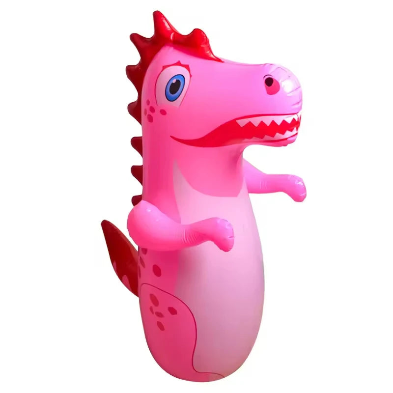 90cm Inflatable Tumbler Boxing Punching Bag for Kids – Dinosaur Standing Bop Bag, CE Certified, Ages 3+