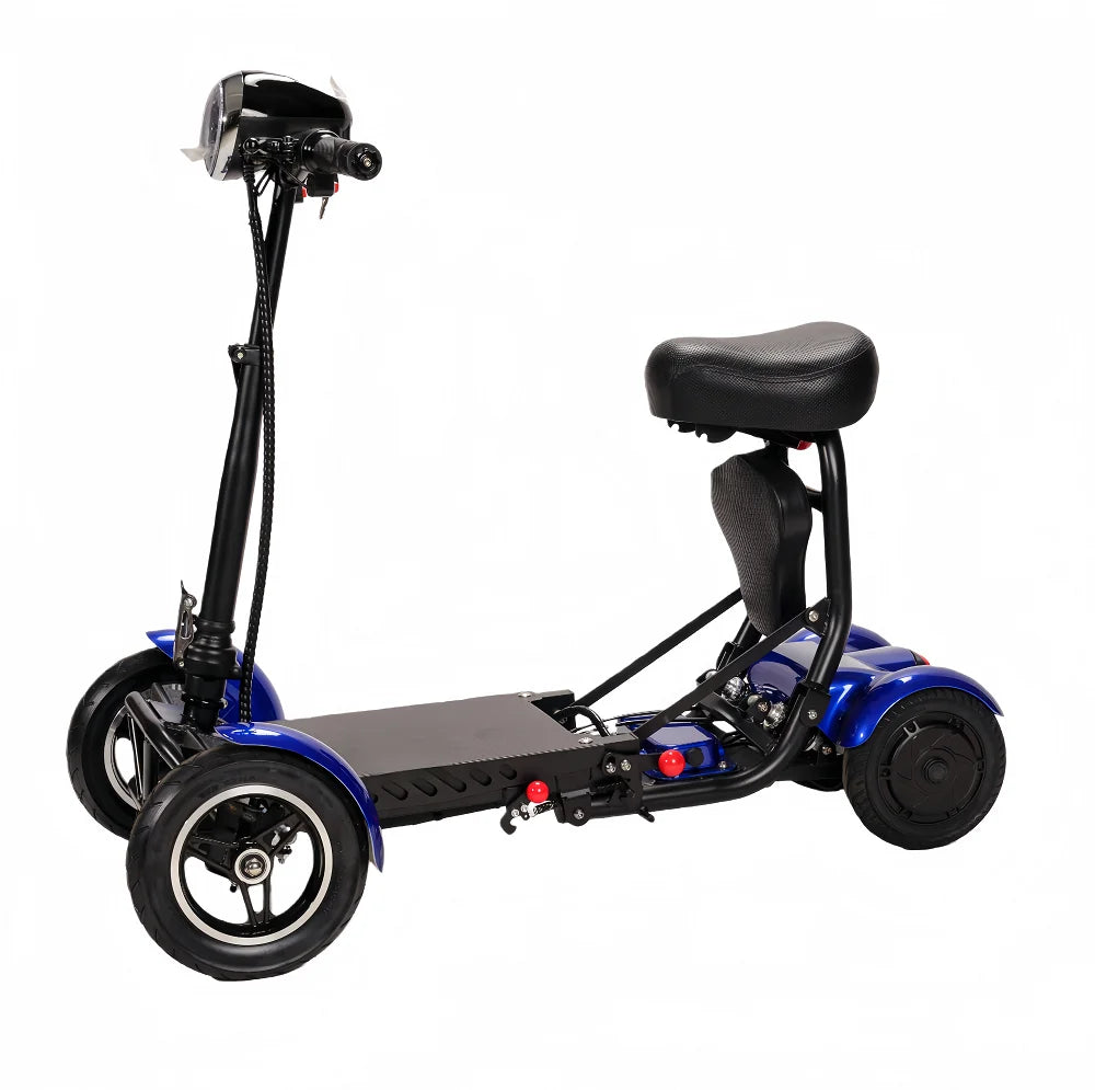 4-Wheel Mobility Scooter for Seniors, Foldable Electric Travel Scooter