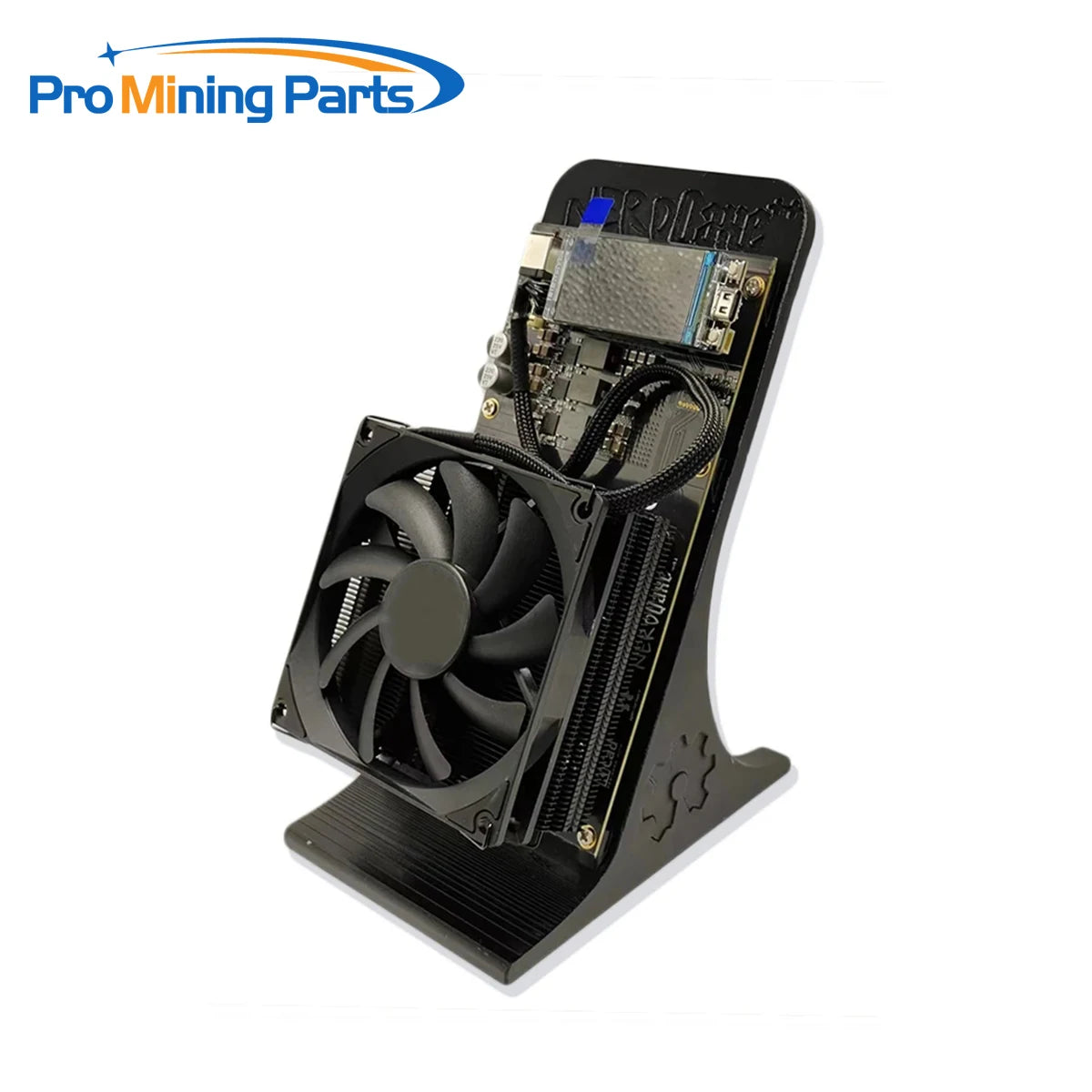 NerdQaxe++ Rev6.1 Bitcoin Solo Miner – 6 TH/s, 75W, 4× BM1370 ASIC, Wi-Fi, Orange & Black