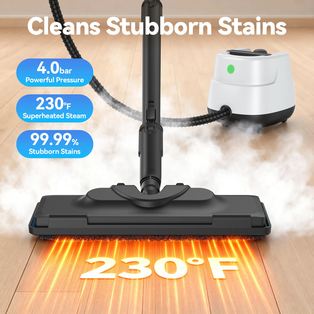 Multi-Surface Handheld Steam Cleaner — 1L Tank, 16 Accessories, High-Temp Deep Cleaning for Home, Kitchen, Car & Tile