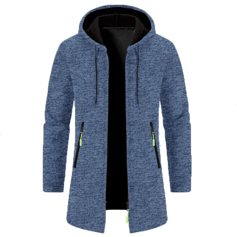 Men's Longline Zip-Up Hoodie