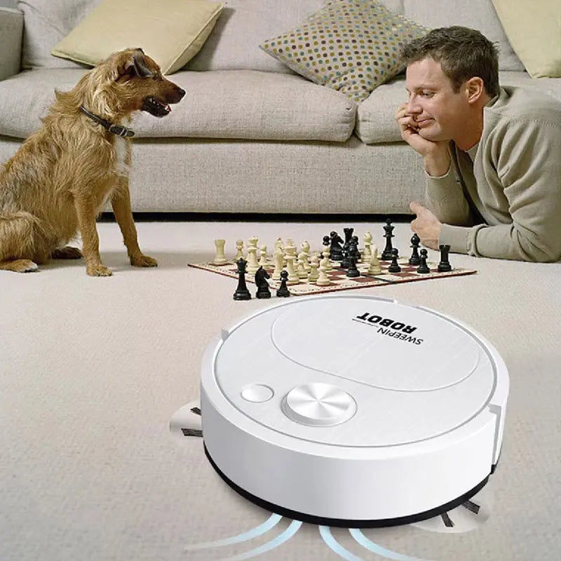 Mini Robot Vacuum Cleaner — 3-in-1 Sweep, Mop & Vacuum, 1500Pa, USB Charging, 20-Min Runtime