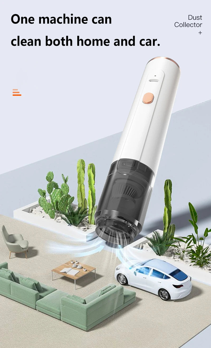 Mini Handheld Vacuum Cleaner – 3-in-1 Car & Desk Cleaner