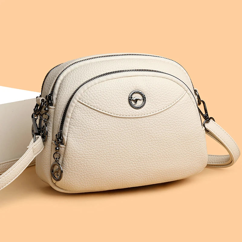 Luxury Solid Color Square Shoulder Crossbody Bag – Vintage PU Leather Messenger Handbag for Women