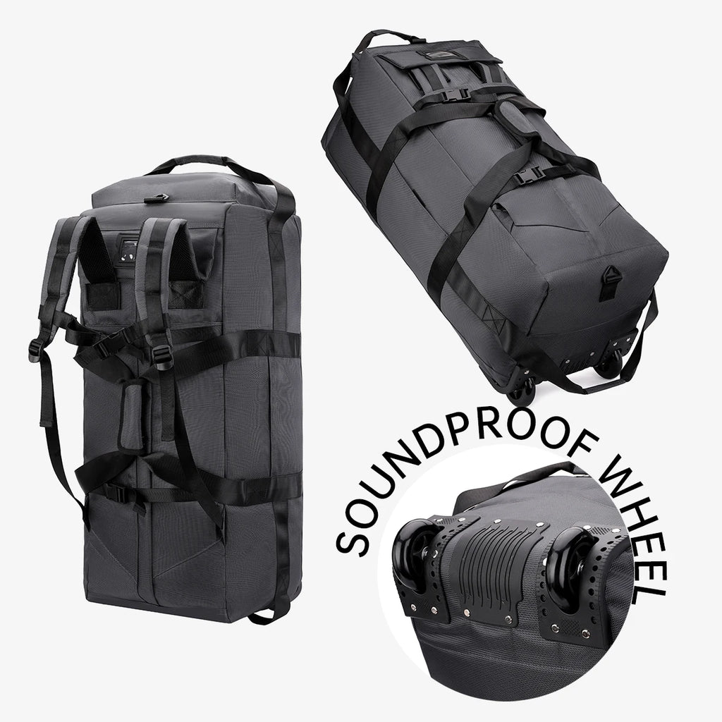 Large-Capacity Wheeled Travel Duffel Bag – Unisex Outdoor Luggage
