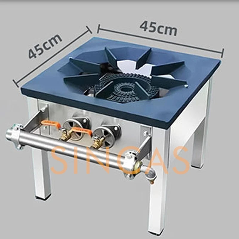 Energy-Saving Single Gas Stove – Dual Ring Commercial & Household Cooktop, LPG/Natural Gas, Short Footed