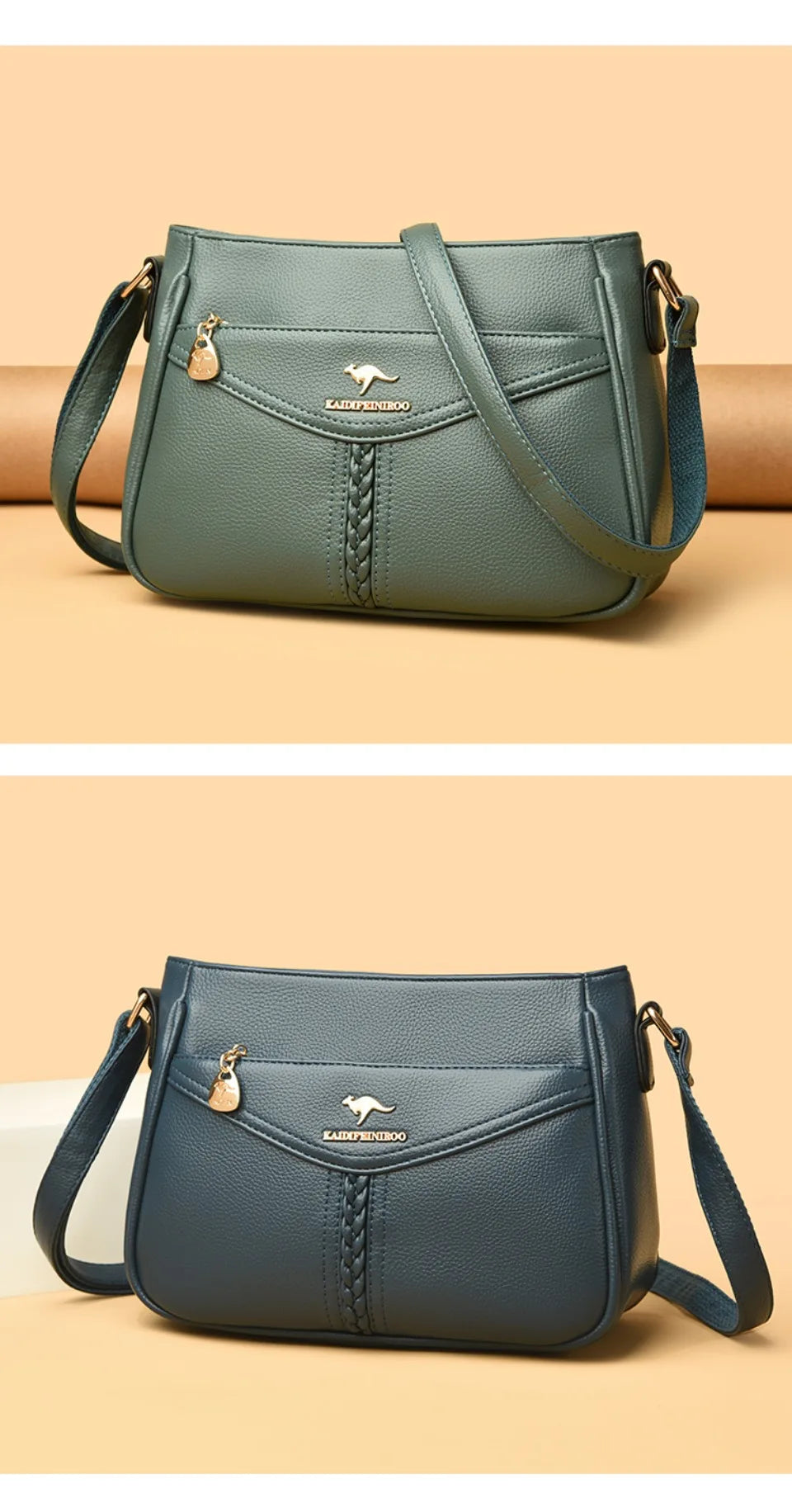 VANDERWAH Luxury PU Flap Shoulder Bag – Letter & Sequin Designer Crossbody Handbag for Women