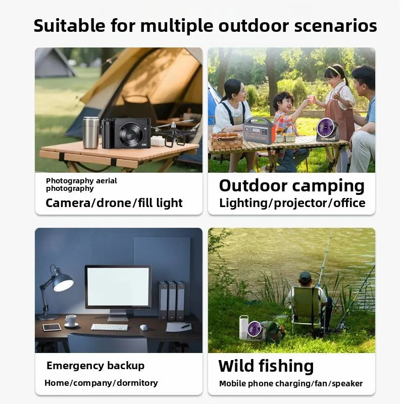 400W Portable Power Station — High-Capacity Solar Generator for Camping & Emergency